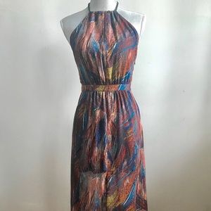 GUESS Sheer Halter Maxi XS